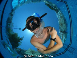 Self/portrait in the pool by Adolfo Maciocco 